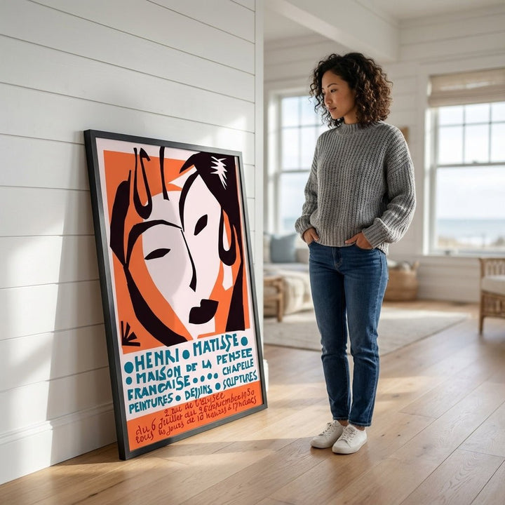 Exhibition Vintage Poster Orange by Henri Matisse wall - art - picture - poster