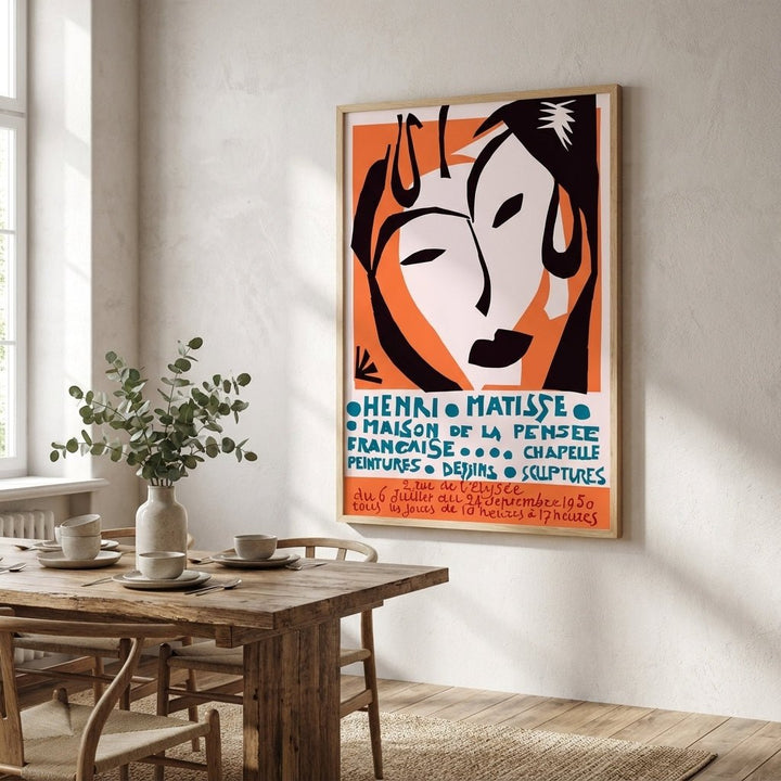 Exhibition Vintage Poster Orange by Henri Matisse wall - art - picture - poster