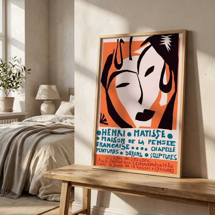 Exhibition Vintage Poster Orange by Henri Matisse wall - art - picture - poster