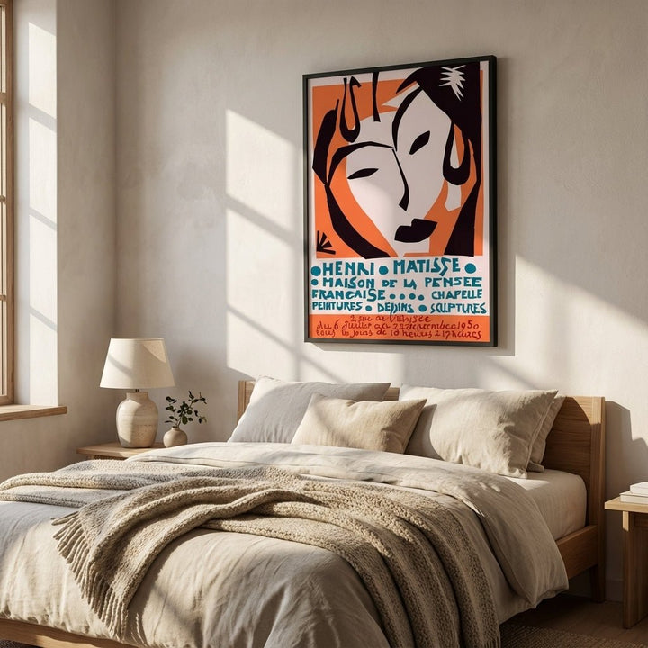 Exhibition Vintage Poster Orange by Henri Matisse wall - art - picture - poster