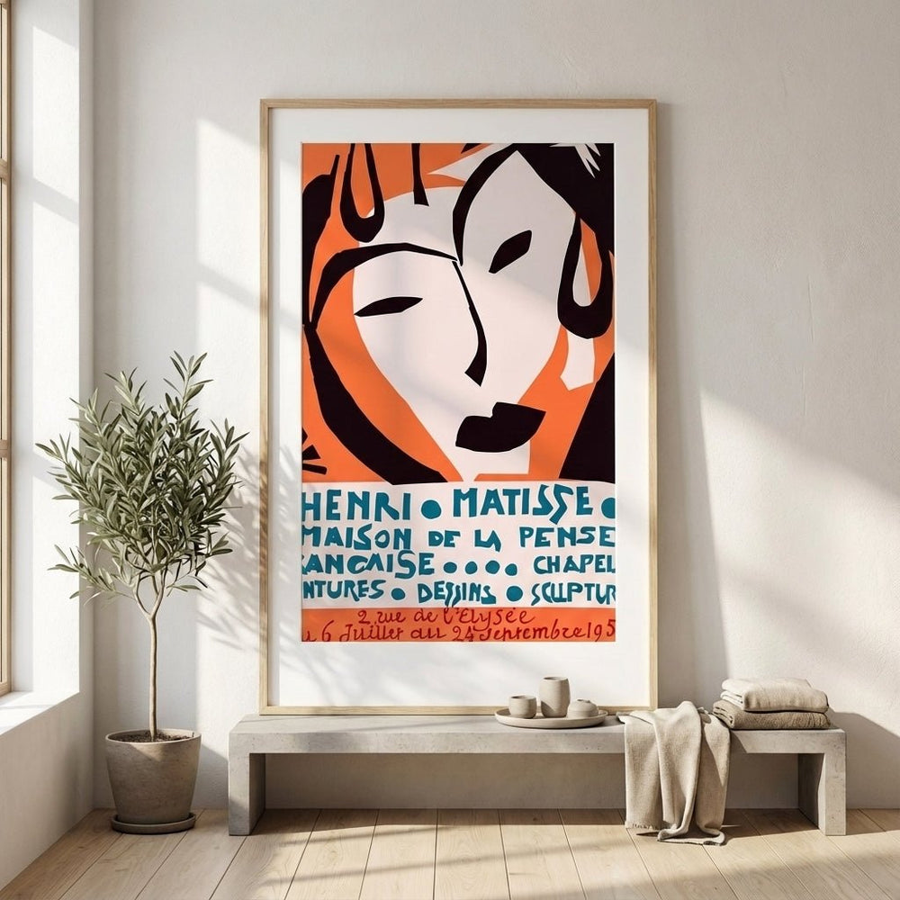 Exhibition Vintage Poster Orange by Henri Matisse wall - art - picture - poster