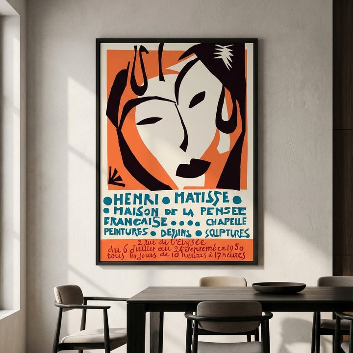 Exhibition Vintage Poster Orange by Henri Matisse wall - art - picture - poster
