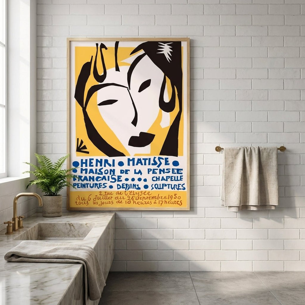Exhibition Vintage Poster Yellow by Henri Matisse wall - art - picture - poster