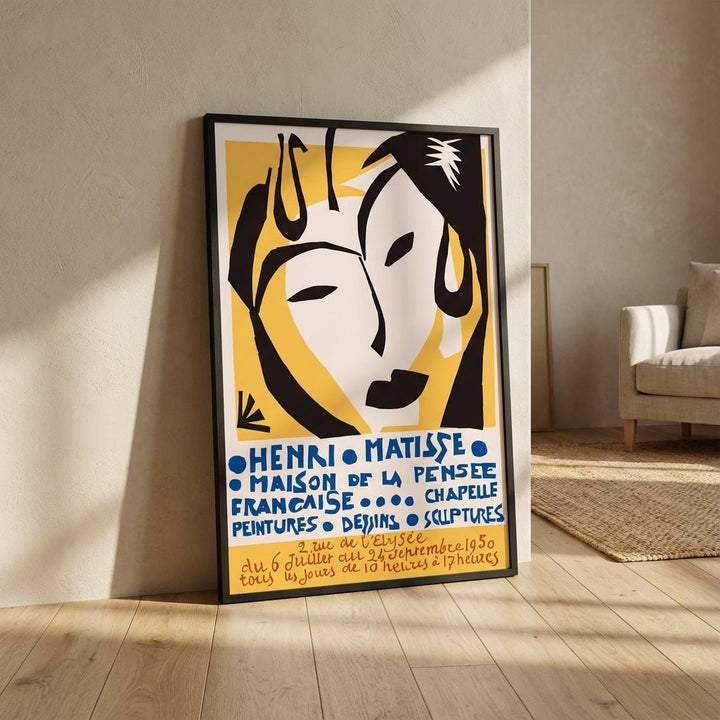 Exhibition Vintage Poster Yellow by Henri Matisse wall - art - picture - poster