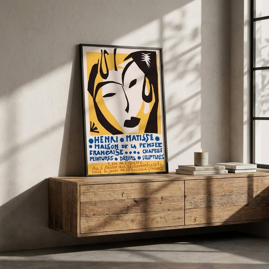 Exhibition Vintage Poster Yellow by Henri Matisse wall - art - picture - poster