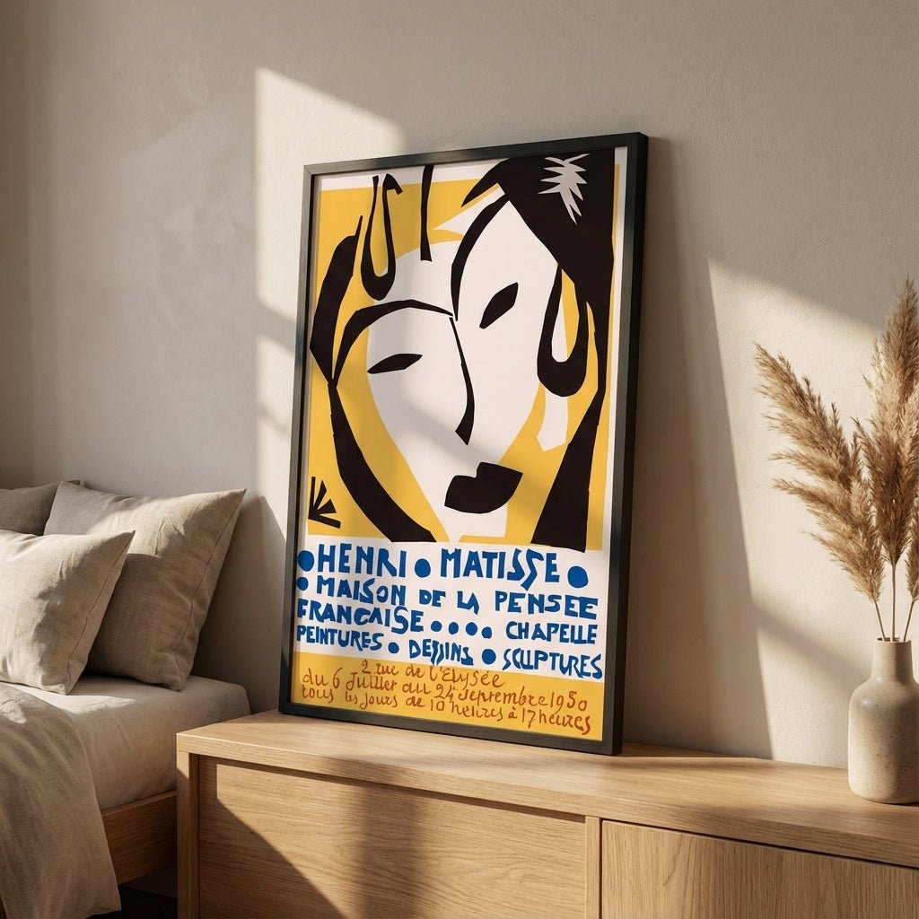 Exhibition Vintage Poster Yellow by Henri Matisse wall - art - picture - poster