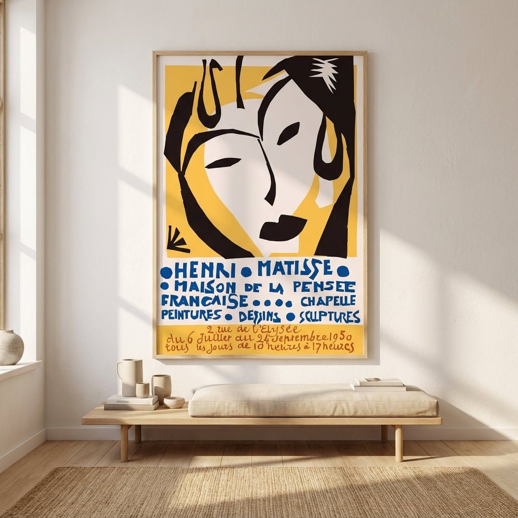Exhibition Vintage Poster Yellow by Henri Matisse wall - art - picture - poster