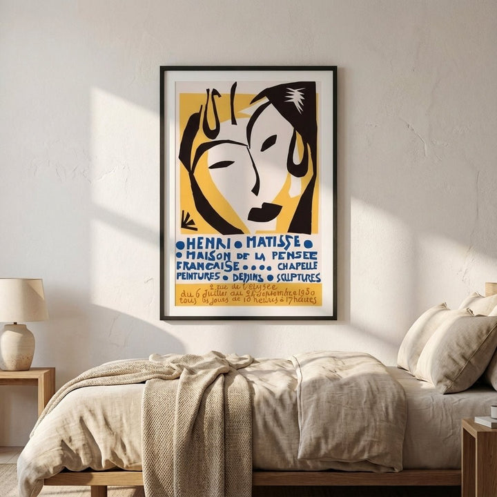 Exhibition Vintage Poster Yellow by Henri Matisse wall - art - picture - poster