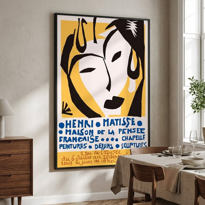 Exhibition Vintage Poster Yellow by Henri Matisse wall - art - picture - poster