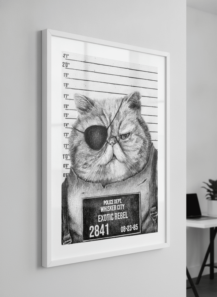 Contemporary wall art featured in a bright modern office workspace