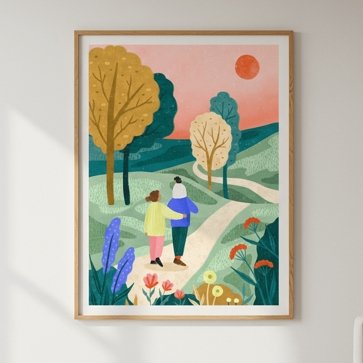 Fam Park Walk by Bea Muller wall - art - picture - poster