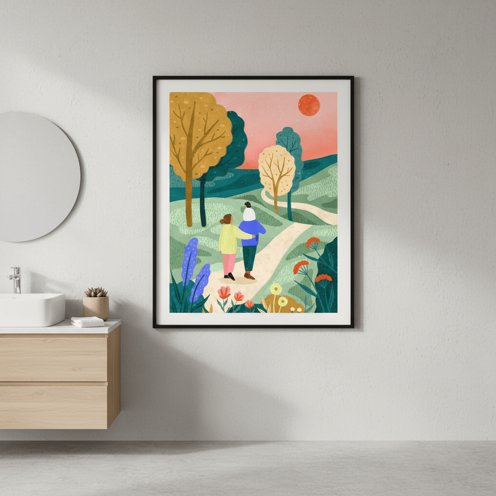 Fam Park Walk by Bea Muller wall - art - picture - poster