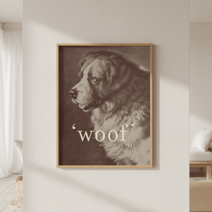 Famous Quote Dog by Florent Bodart wall - art - picture - poster