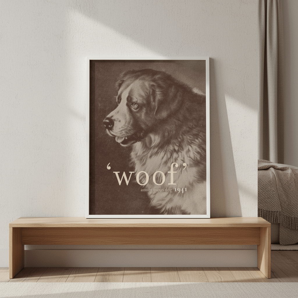 Famous Quote Dog by Florent Bodart wall - art - picture - poster