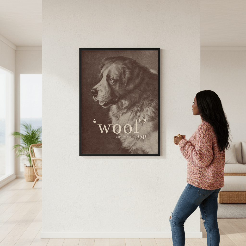 Famous Quote Dog by Florent Bodart wall - art - picture - poster