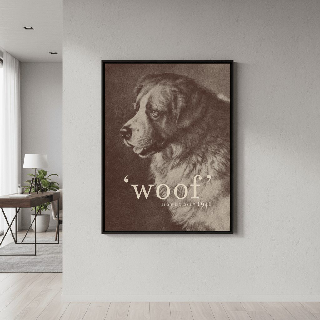 Famous Quote Dog by Florent Bodart wall - art - picture - poster