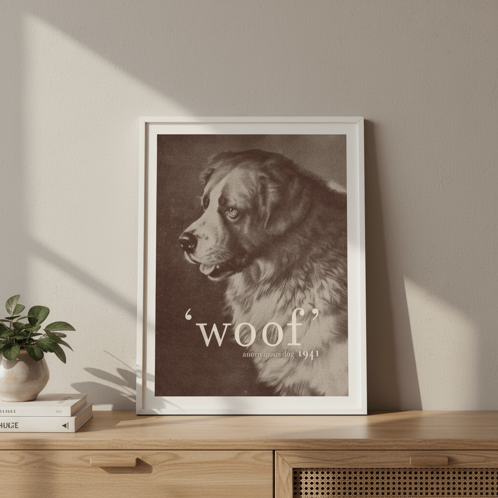 Famous Quote Dog by Florent Bodart wall - art - picture - poster