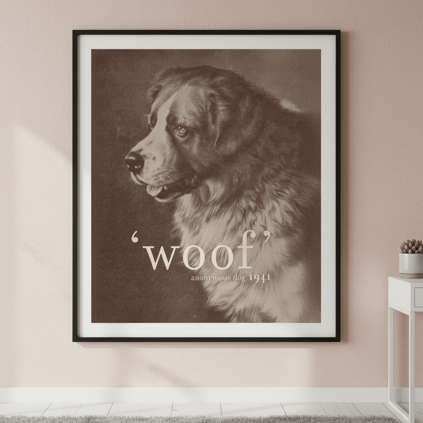 Famous Quote Dog by Florent Bodart wall - art - picture - poster