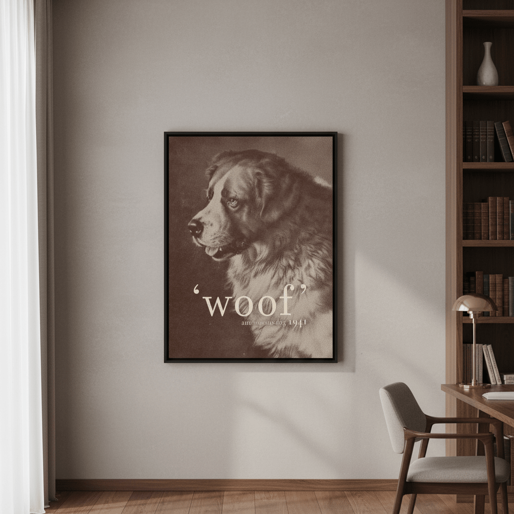 Famous Quote Dog by Florent Bodart wall - art - picture - poster