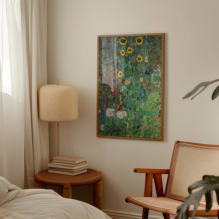 Farm Garden with Sunflowers Art by Gustav Klimt - Style My Wall