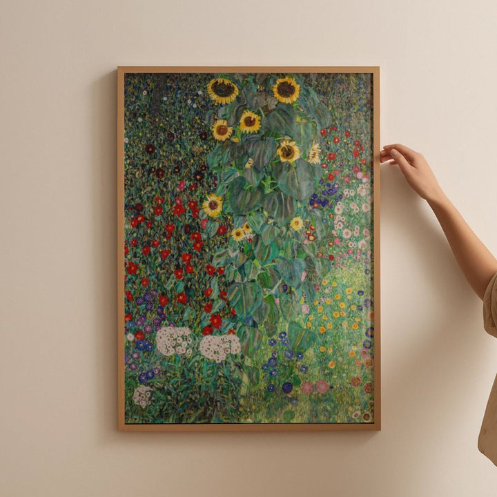 Farm Garden with Sunflowers Art by Gustav Klimt - Style My Wall