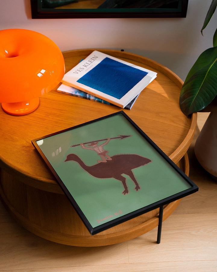 Feathers & Spear Portrait Indigenous Artwork by Domica Hill wall - art - picture - poster