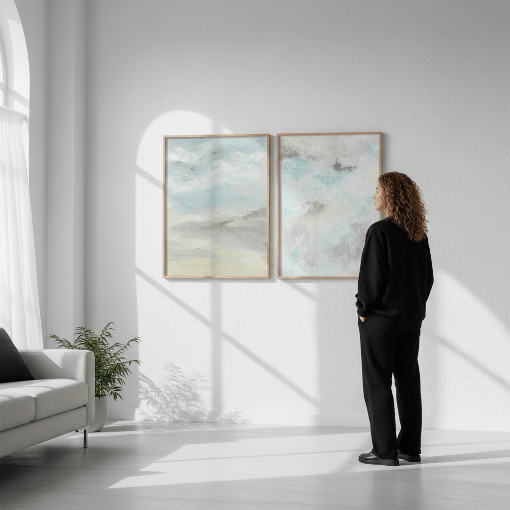 Feeling Blue Pair by Josephine Wianto wall - art - picture - poster