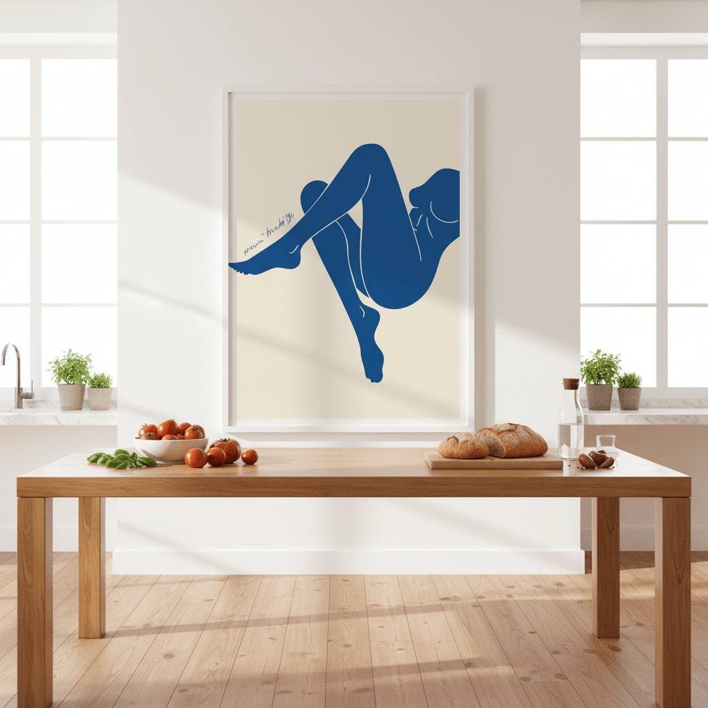 Female Blue in Form by Henri Matisse wall - art - picture - poster