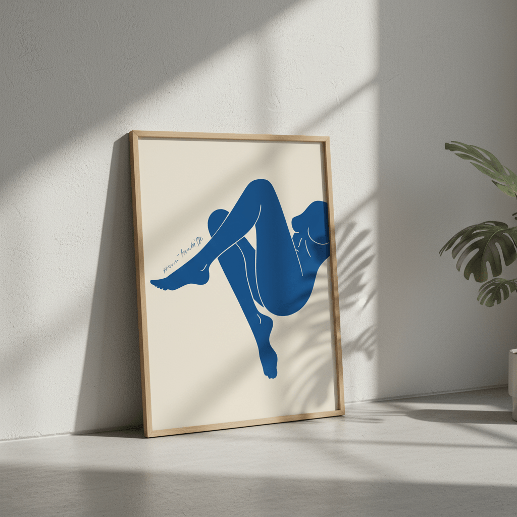 Female Blue in Form by Henri Matisse wall - art - picture - poster