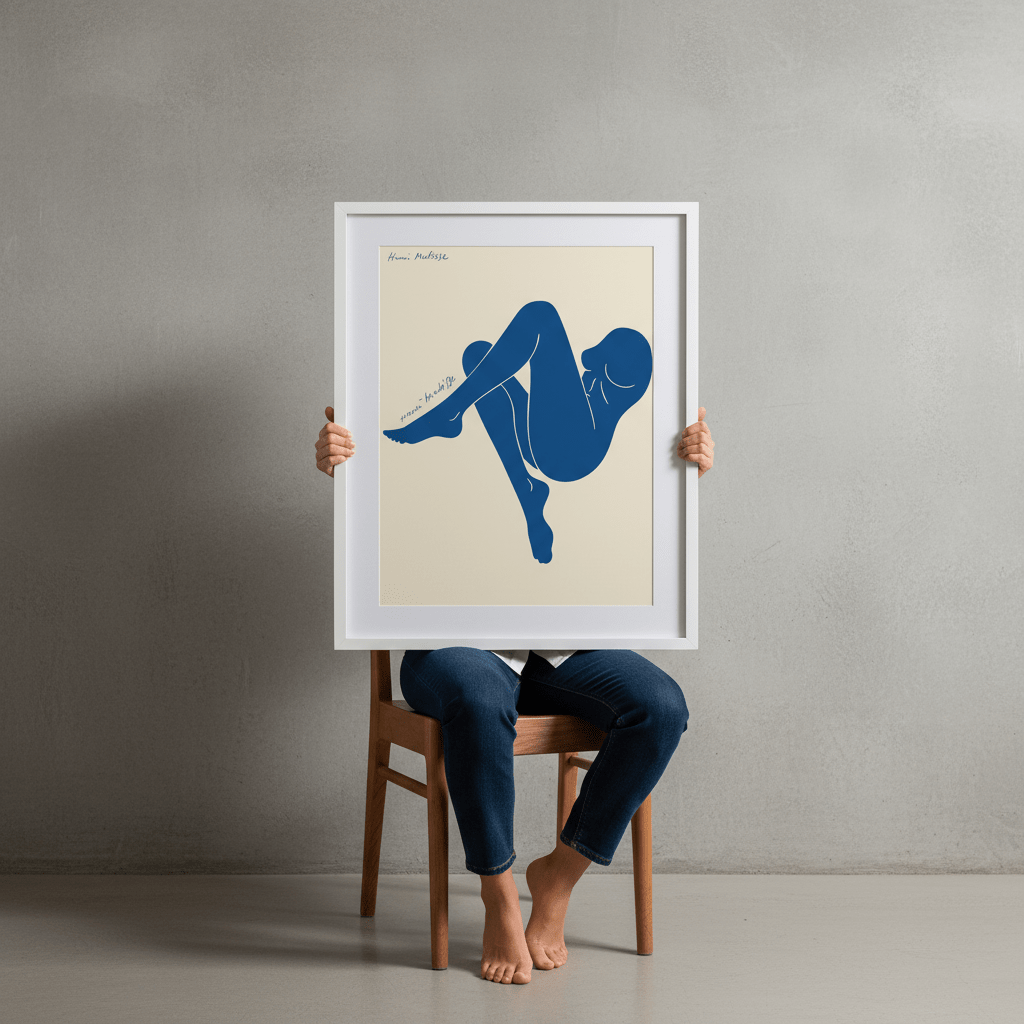 Female Blue in Form by Henri Matisse wall - art - picture - poster