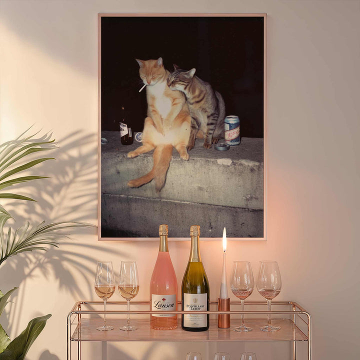 Feral After Dark Whisky Whiskers wall - art - picture - poster