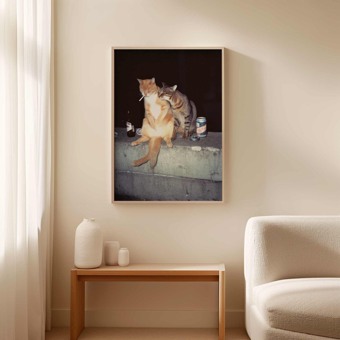 Feral After Dark Whisky Whiskers wall - art - picture - poster