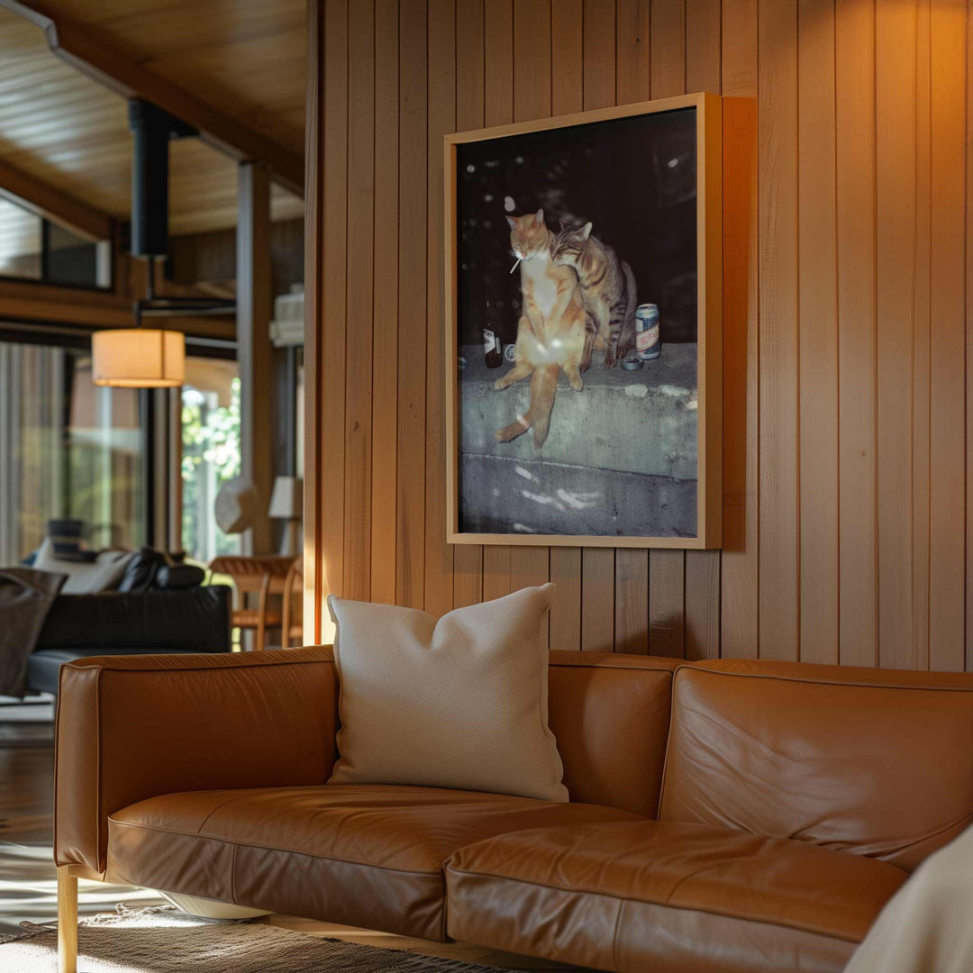 Feral After Dark Whisky Whiskers wall - art - picture - poster