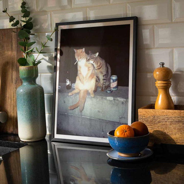 Feral After Dark Whisky Whiskers wall - art - picture - poster