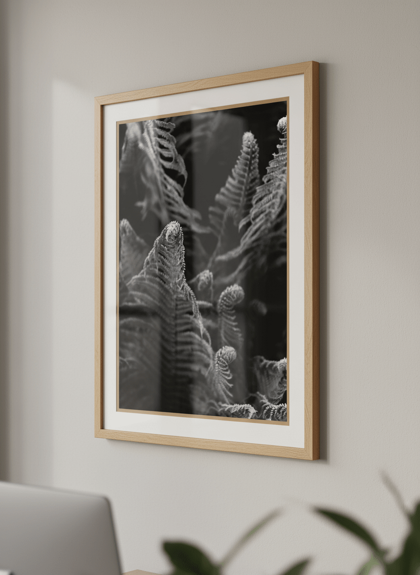 Contemporary wall art featured in a bright modern office workspace
