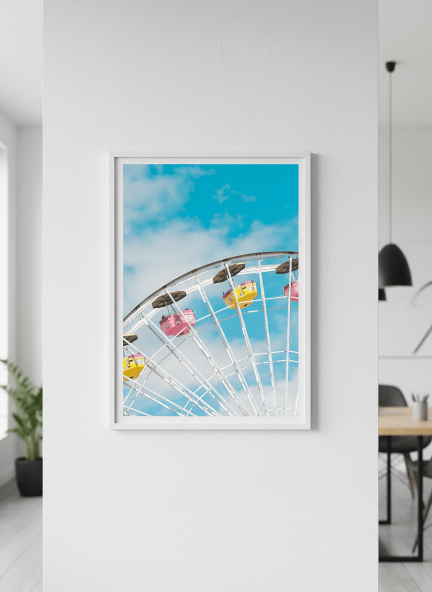 Contemporary wall art featured in a bright modern office workspace