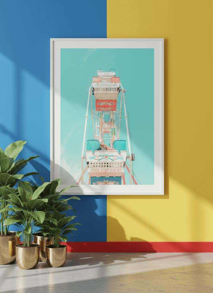 Bold wall art styled in a colourful, eclectic modern home