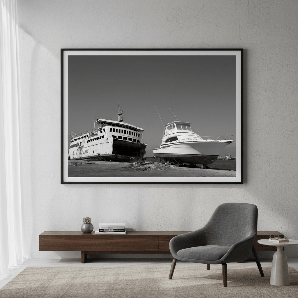 Ferry by Robin Skjoldborg wall - art - picture - poster