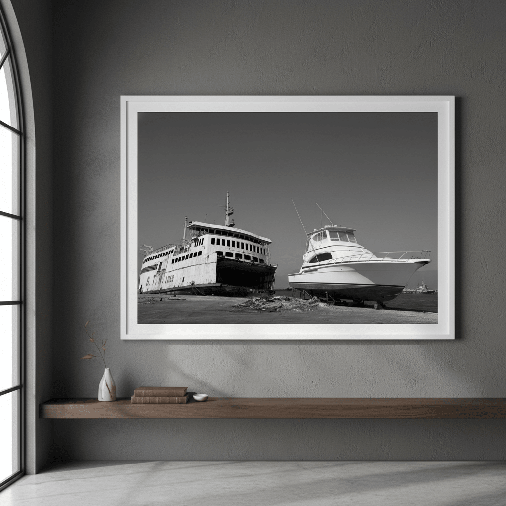 Ferry by Robin Skjoldborg wall - art - picture - poster