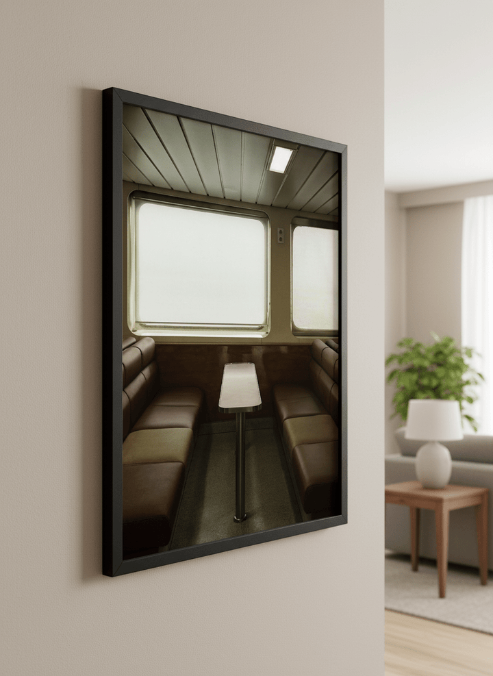 Modern wall art styled above a sofa in a neutral living room