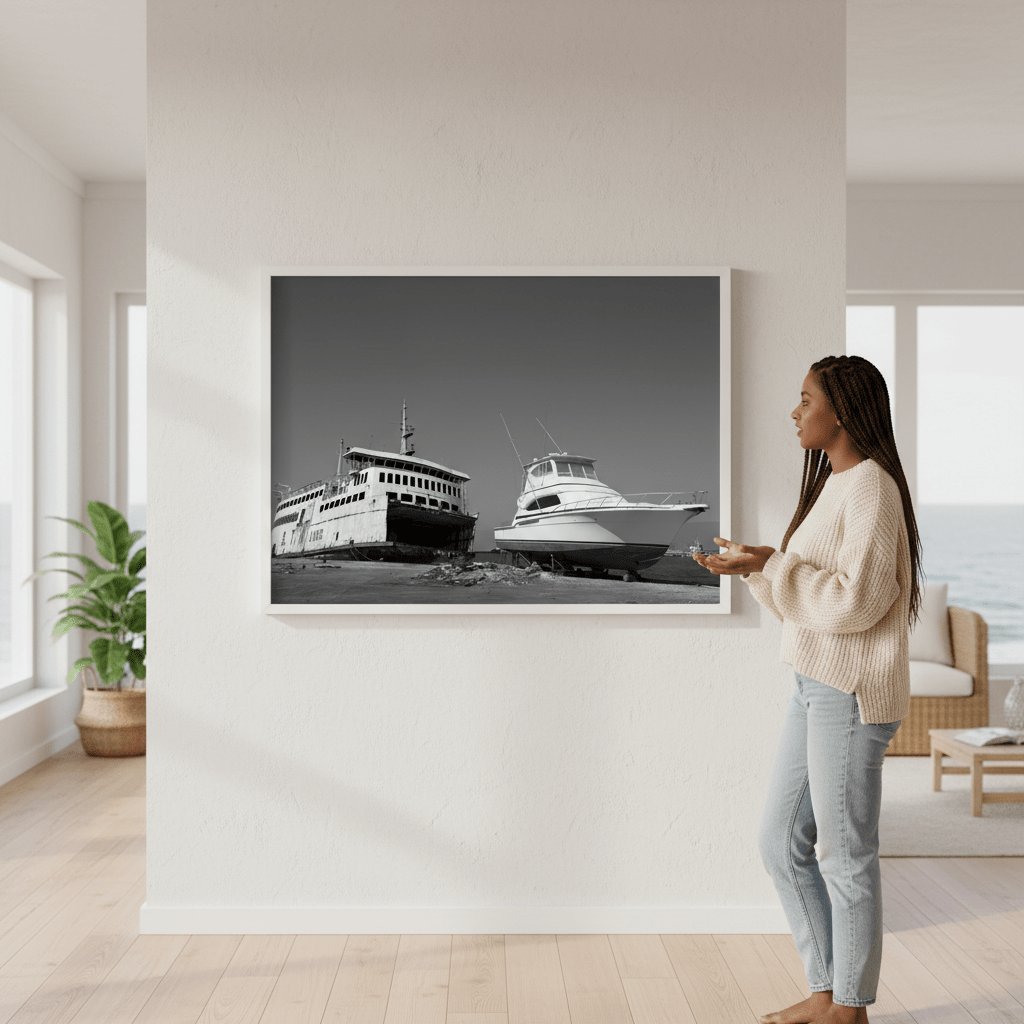 Ferry by Robin Skjoldborg wall - art - picture - poster