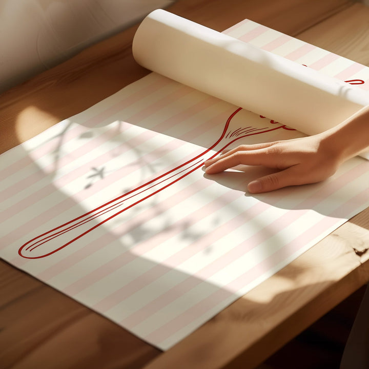 Fettucinily Fine Pasta Set of 3 Kitchen Prints wall - art - picture - poster