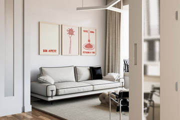 Fettucinily Fine Pasta Set of 3 Kitchen Prints wall - art - picture - poster