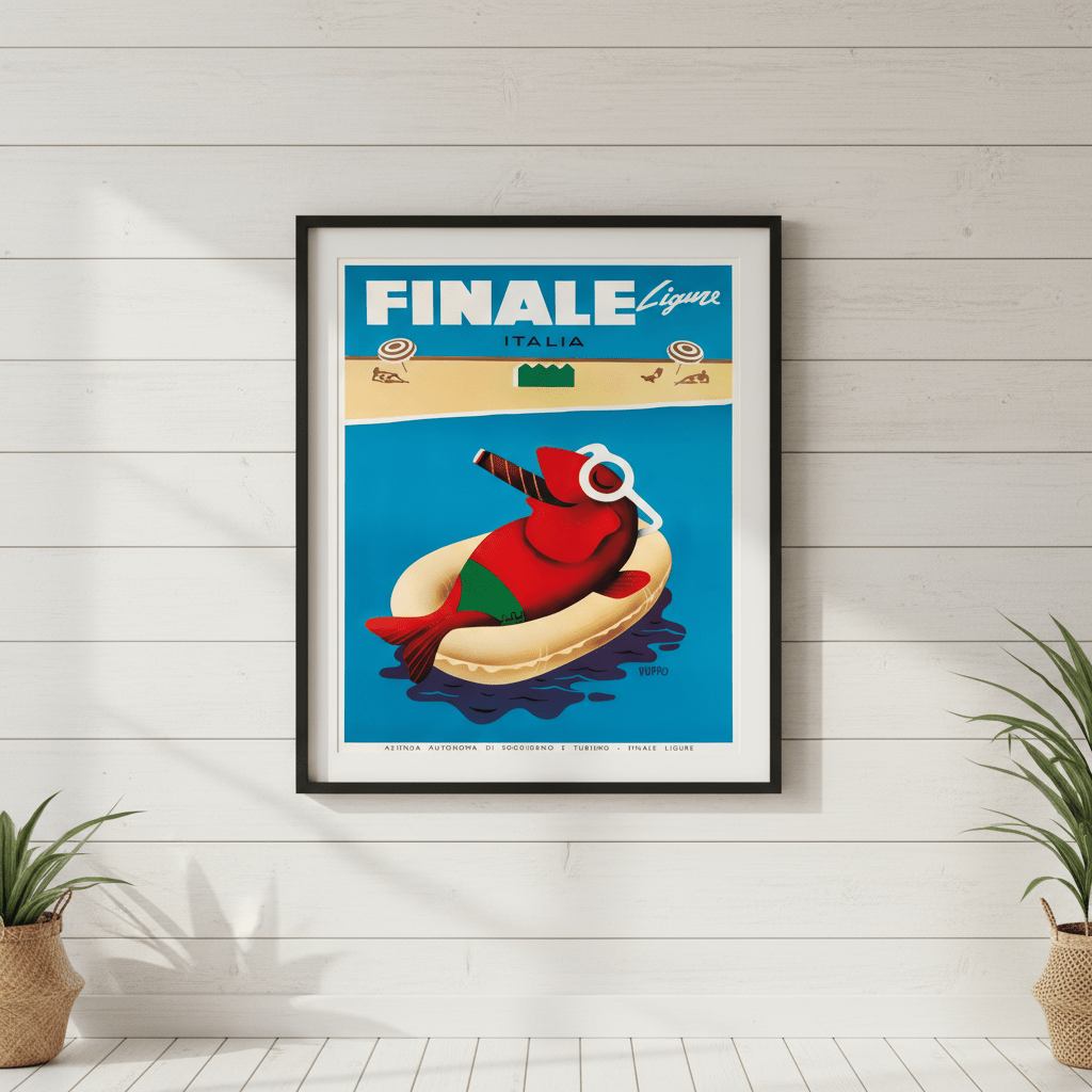 Finale Ligure Italy Vintage Advertisement Poster wall - art - picture - poster