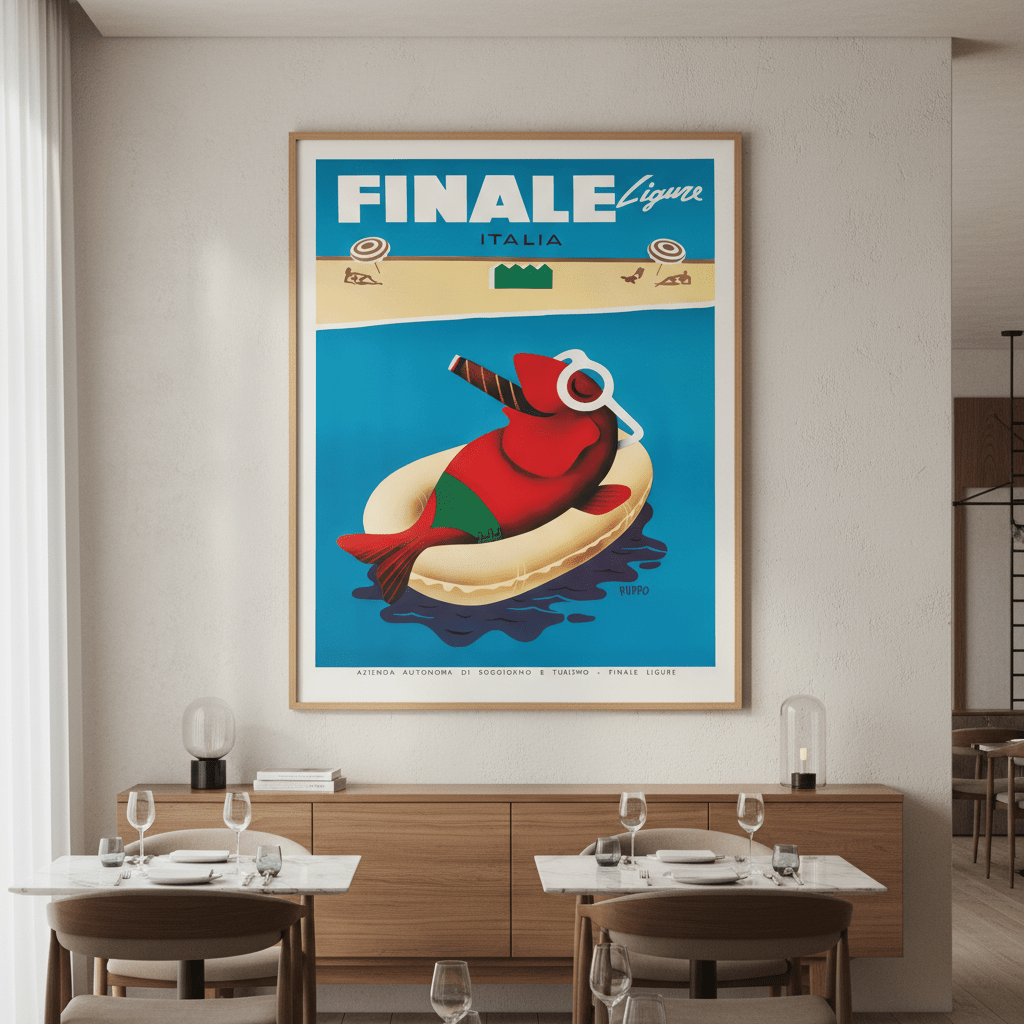 Finale Ligure Italy Vintage Advertisement Poster wall - art - picture - poster