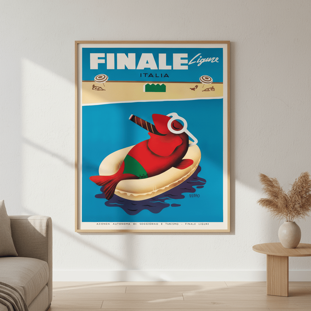 Finale Ligure Italy Vintage Advertisement Poster wall - art - picture - poster