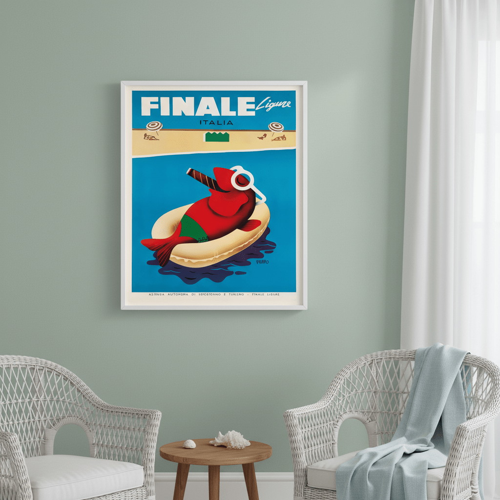 Finale Ligure Italy Vintage Advertisement Poster wall - art - picture - poster