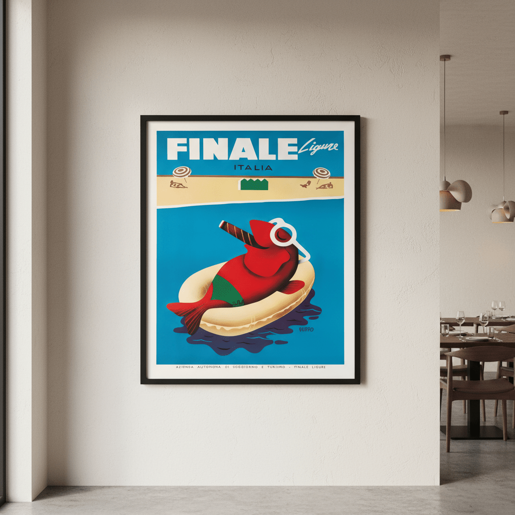 Finale Ligure Italy Vintage Advertisement Poster wall - art - picture - poster