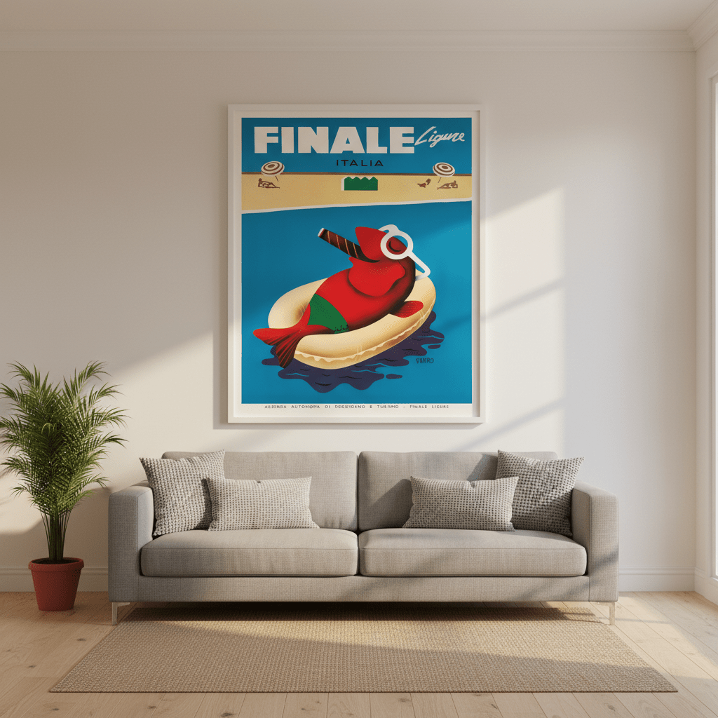 Finale Ligure Italy Vintage Advertisement Poster wall - art - picture - poster