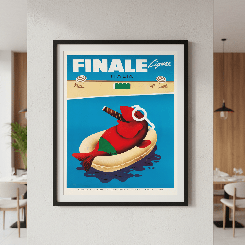 Finale Ligure Italy Vintage Advertisement Poster wall - art - picture - poster